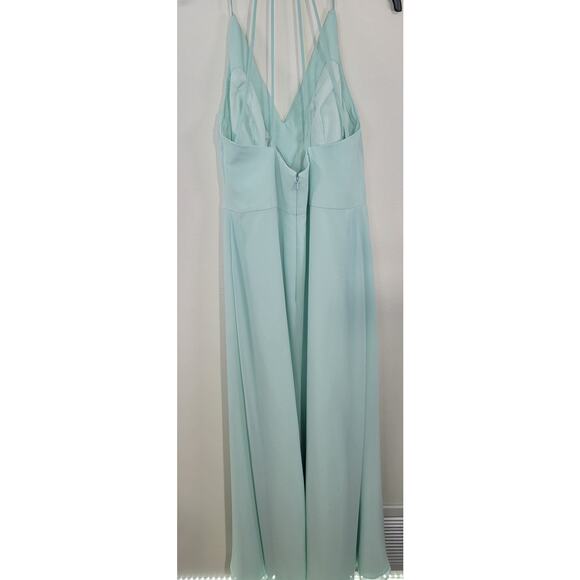 Bill Levkoff Dress Womens Size 12 Long Teal Flawless Elegant Chiffon Formal Wear - Picture 5 of 9